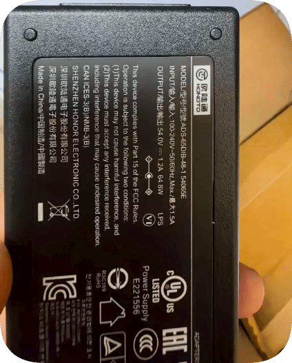 *Brand NEW*HONOTO ADS-65DIB-48-1E Power Adapter 54V 1.2A Hikvision Surveillance DVR Power Supply Unit